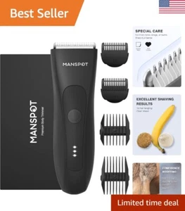 Electric Groin Hair Trimmer for Men - Waterproof Wet/Dry Body Shaver Groomer - Picture 1 of 9