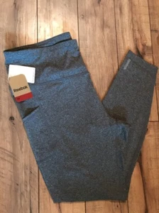 Reebok Women Legging 1X 2X & 3X Gray Yoga Workout Plus Size Legging Pant NWT $75 - Picture 1 of 7