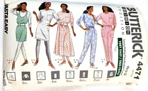 Butterick 4471 MISSES Casual Wardrobe Sizes 12 to 16 CUT EASY Top Dress Jumper - Picture 1 of 7
