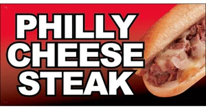 12x6" DECAL STICKER - PHILLY CHEESE STEAK ood Truck Store Sign Sandwich  - Picture 1 of 1