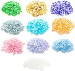 50 Cat's Eye Glass Beads 4mm Assorted Lot Mixed Color Bulk Jewelry Supplies Mix - Picture 1 of 1