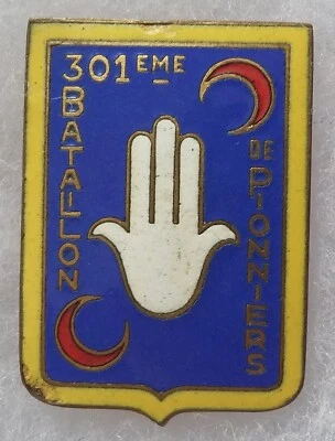 insigne 301° BPNA PIONNIERS Tirailleurs Algériens ORIGINAL Drago Paris AFN - Photo 1/2