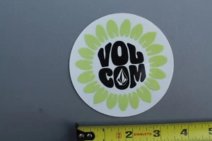Volcom Stone Clear Sunflower Black Yellow Sun VC2 Original Skateboarding STICKER - Picture 1 of 5