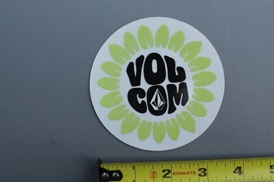 Volcom Stone Clear Sunflower Black Yellow Sun VC2 Original Skateboarding STICKER - Image 1 of 4