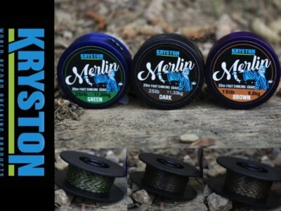 Kryston Merlin Senkgeflecht geflochtene Hakenlänge Material *ALLE TYPEN*