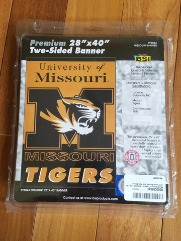 University of Missouri Tigers NCAA Team 28"x40" Two-Sided Banner Flag BSI #96043 Cover