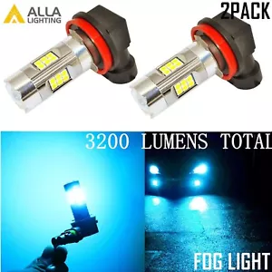 Alla Lighting 3200lm 8000K 27-LED H11 Fog Light Driving Bulbs Lamps Ice Blue - Picture 1 of 9