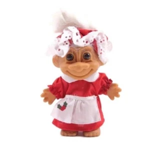 Christmas MRS CLAUS TROLL DOLL - 5" Russ Troll - NEW Outfit and Bonnet / Granny - Picture 1 of 1