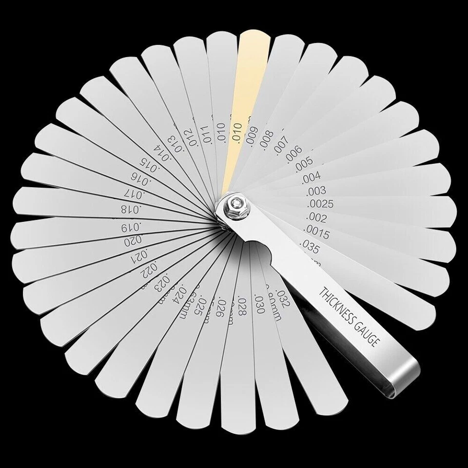 Herramienta de medición de huecos métrica e imperial de 32 hojas de acero medidor de sentidor doble marca Foto 1 de 1