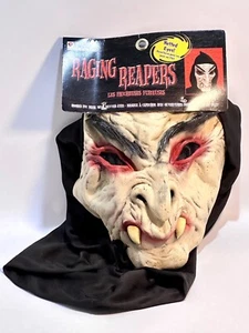 Vintage 2001 Raging Reapers Halloween Mask Netted Eyes Adult - Picture 1 of 8