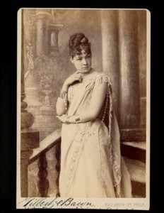 Vintage Cabinet Card Actress Blanche Forsythe as Adriana Gilbert & Bacon Photo