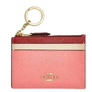 Last One! Coach Skinny Kartenetui Farbblock Leder Mini Ausweis CC821 Bonbonrosa - Bild 1 von 8