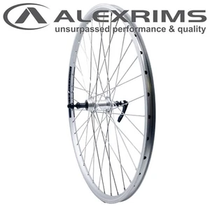 26" Alex DC-19 REAR Silver Doublewall Wheel 5-6-7-8 speed Freewheel type QR MSW - Picture 1 of 6