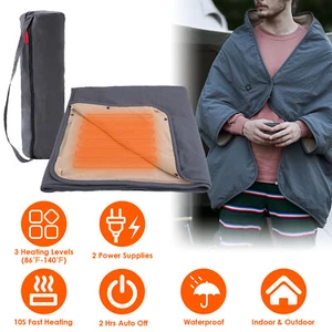 Electric Blanket USB / Cigarette Lighter Fleece Electric Heated Travel Blanket - Picture 1 of 16