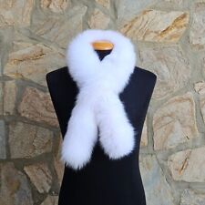 Fox scarf, real fur scarf, luxury fox fur scarf,white fox scarf 