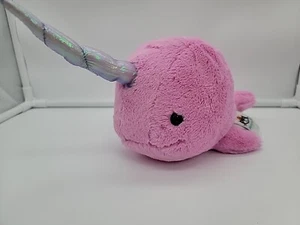 Jellycat Pink Narwhal Fuschia Sea Sorbet 13" W/ Shiny Horn Soft Toy Whale - Picture 1 of 12