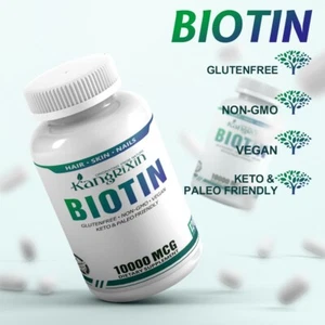 Biotina 10000 mcg Máxima Fuerza Alta Potencia Cabello Piel y Uñas 120 Cápsulas - Imagen 1 de 10