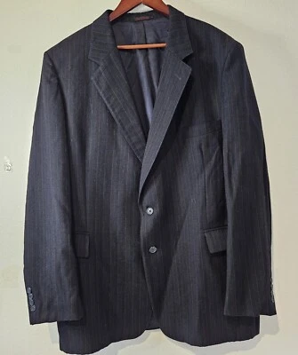 Chaqueta deportiva profesional 46L 100 % lana de un solo pecho azul de negocios de colección para hombre Foto 1 de 4