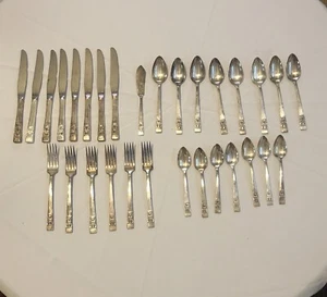 Vintage 1936 Oneida Silberteller Gemeinde Krönung Silberbesteck 30 Mix Teile - Bild 1 von 6