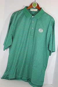 Fairway & Greene Shirt Men's Large Green Stripe Golf Polo - Picture 1 of 5