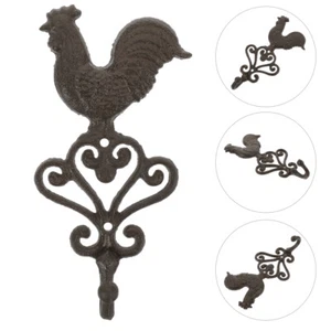 Wandhaken Eisen Gusseisen Wandhänger Haken Retro Hahnform Kleiderhaken - Bild 1 von 12