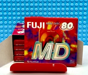 MD FUJI MD 80 RED 5 PACK BLANK MINI DISCS (5) (SEALED) - Picture 1 of 8