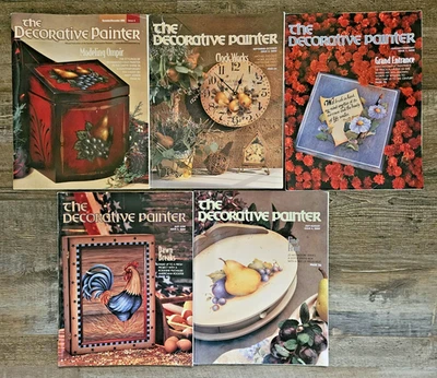 Lot of 5 THE DECORATIVE PAINTER Magazine Tole Painting Patterns 2000 Clock Fruit - Image 1 of 4