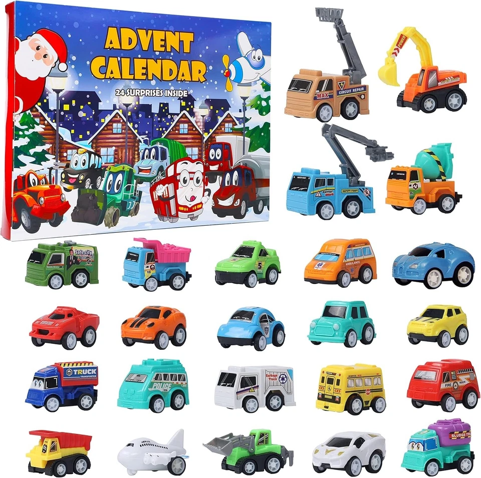Christmas Advent Calendar 2025 with 24 Different Vehicles, Car Advent Calendar f - Image 1 of 4