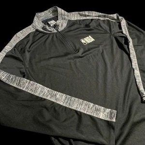 NBA Referee Coaches Pregame Pullover 1/4 Zip Black - Picture 1 of 9