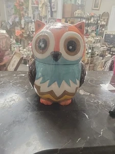 Multicolored Owl Cookie Jar - Picture 1 of 7
