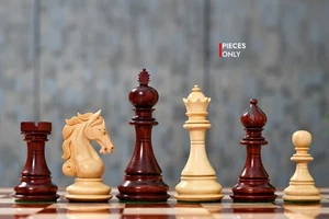 The Shera Series Staunton Chess Pieces V2.0 – Bud Rosewood / Boxwood - 4.5" King - Picture 1 of 10