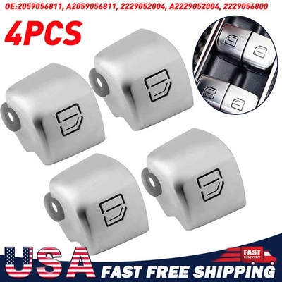 4x For S-Class Mercedes-Benz 13-21 W222 Window Repiar Caps SWITCH Switch BUTTONS - Image 1 of 4