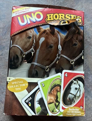 Mattel Uno Horses 2009 Card Game Collectors Tin - NEW - Free Shipping - Image 1 of 4