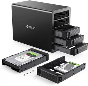 ORICO 10Gbps 5 Bay Hard Drive Enclosure Daisy Chain USB3.1 Type-C 2.5"/3.5" HDD - Picture 1 of 7