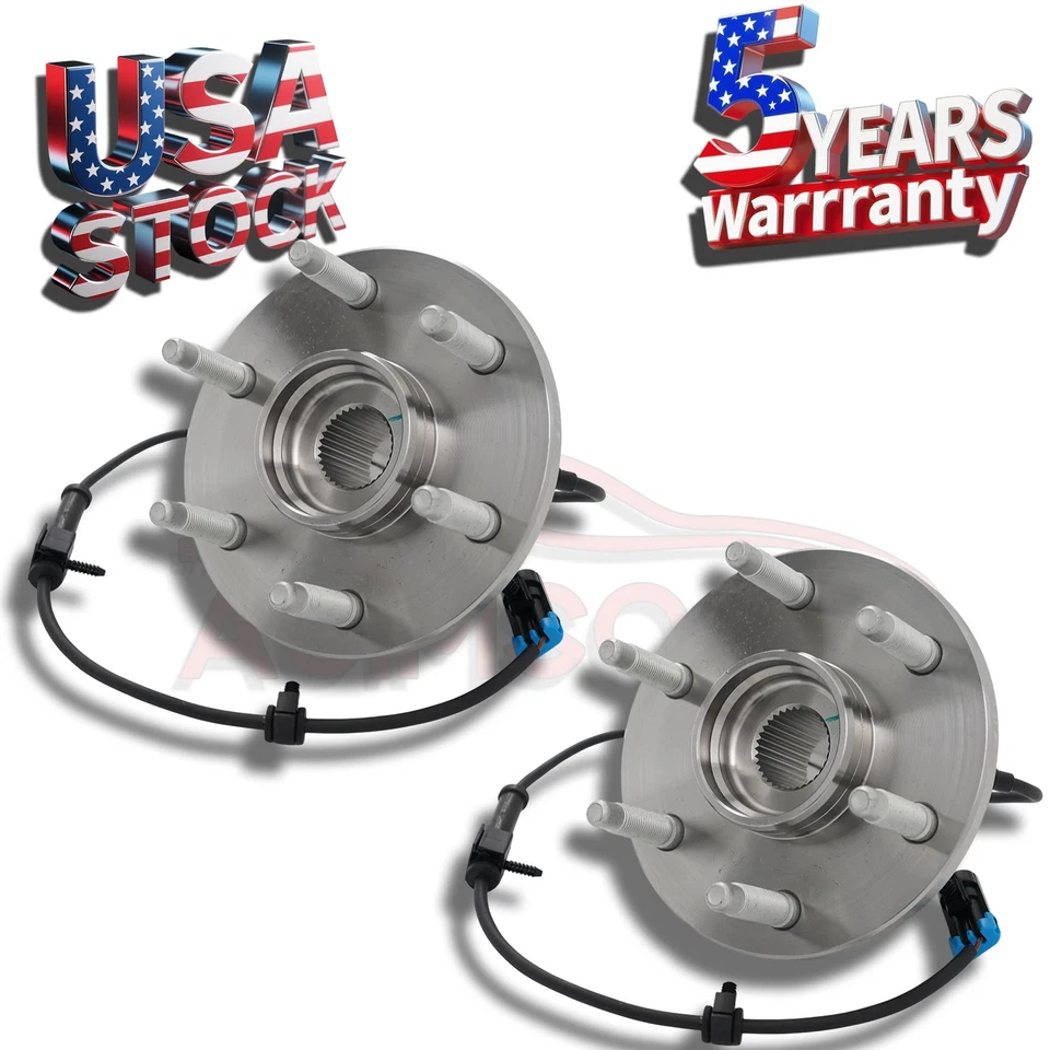 Пара ступиц передних колес и подшипников в сборе для 2003 2004 2005 GMC Savana 2500 - Изображение 1 из 4