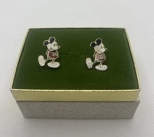 Vintage Disney Mickey Mouse Cufflinks New In Box - Picture 1 of 4