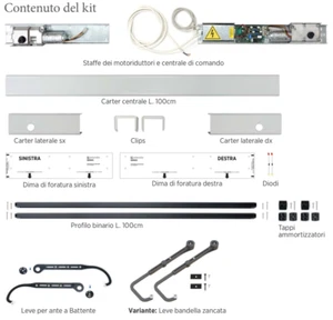ANTAMATIC SIR Kit Motore SERIE 3.0 cablato per anta battente kit per scuro mono - Imagen 1 de 5