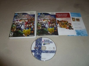 NINTENDO Wii SUPER SMASH BROS BRAWL GAME W CASE & MANUAL MARIO LINK WARIO KIRBY  - Imagen 1 de 1