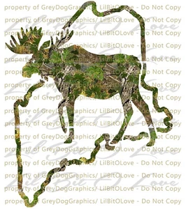 Camouflage Camo Idaho Elch Jagd Vinyl Aufkleber Jagd Sticker Jäger Stier - Bild 1 von 1