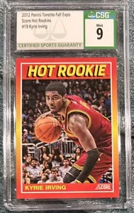 2012 Toronto Fall Expo Score Hot Rookies /399 Kyrie Irving #19 CSG 9.0 - Picture 1 of 2