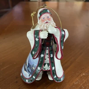 Thomas Kinkade Dawn of Christmas Day Santa Ornament ~ASHTON DRAKE Old World - Picture 1 of 6