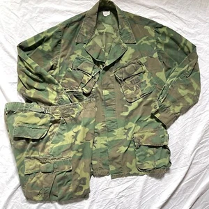 Vietnam ERDL Camo Trousers Pants & Slant Jungle Jacket Combat Set Named USN Navy - Picture 1 of 8