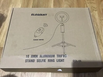 ELEGIANT EGL-06 10 inch 3 Color Modes Dimmable LED Ring Full Light Tripod Stand - Image 1 of 2
