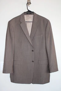 BROWN HERRINGBONE CALVIN KLEIN 100% WOOL SPORT COAT sz 44L blazer / suit jacket - Picture 1 of 5