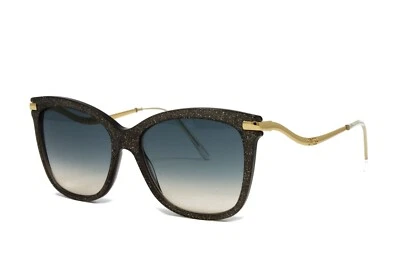 Gafas de sol Jimmy Choo para mujer ojo de gato Steff/S P4G gris dorado brillo 55 mm ¡NUEVAS! Foto 1 de 3