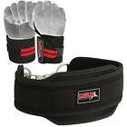 Power Weight Lifting Dip Belt & Wrist Wraps for Gym Workout Training Straps Set