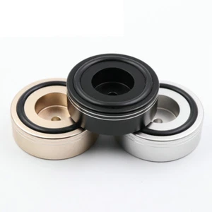 4 PIEZAS Altavoz de aluminio Pies Amplificador Subwoofer Almohadilla Base a Prueba de Golpes 44x16mm - Imagen 1 de 17