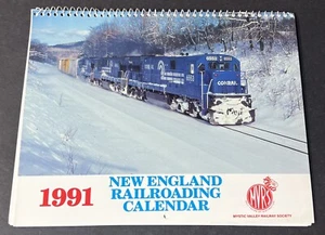 New England Railroading Calendar 1991 (Mystic Valley Railway Society) - Picture 1 of 15