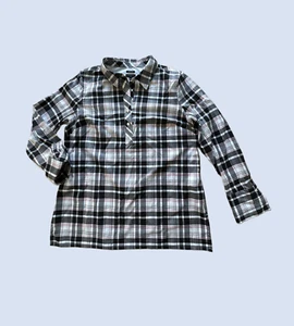 Túnica Talbots a Cuadros Negra Roja Blanca Cuello Resistente a Arrugas Mujer Talla 10 - Imagen 1 de 7