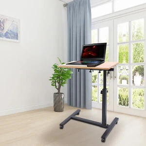 Rolling Laptop Stand Computer Desk Portable PC Bed Table Height Adjustable New - Picture 1 of 24